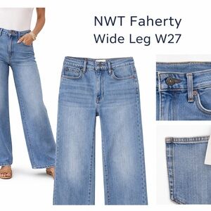 Faherty High Rise Wide Leg Jeans W27